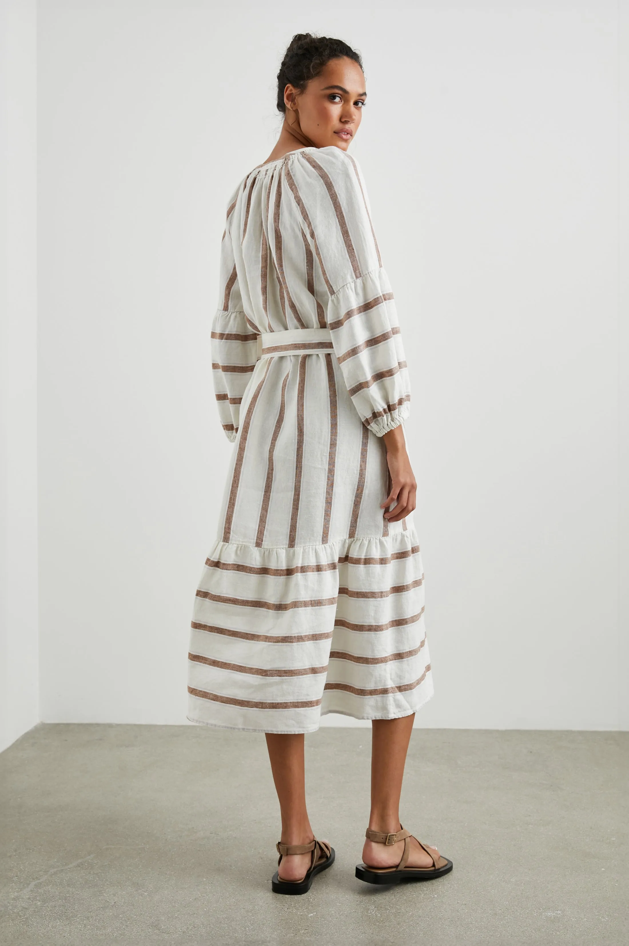 VITTORIA DRESS - COCONUT STRIPE Rails