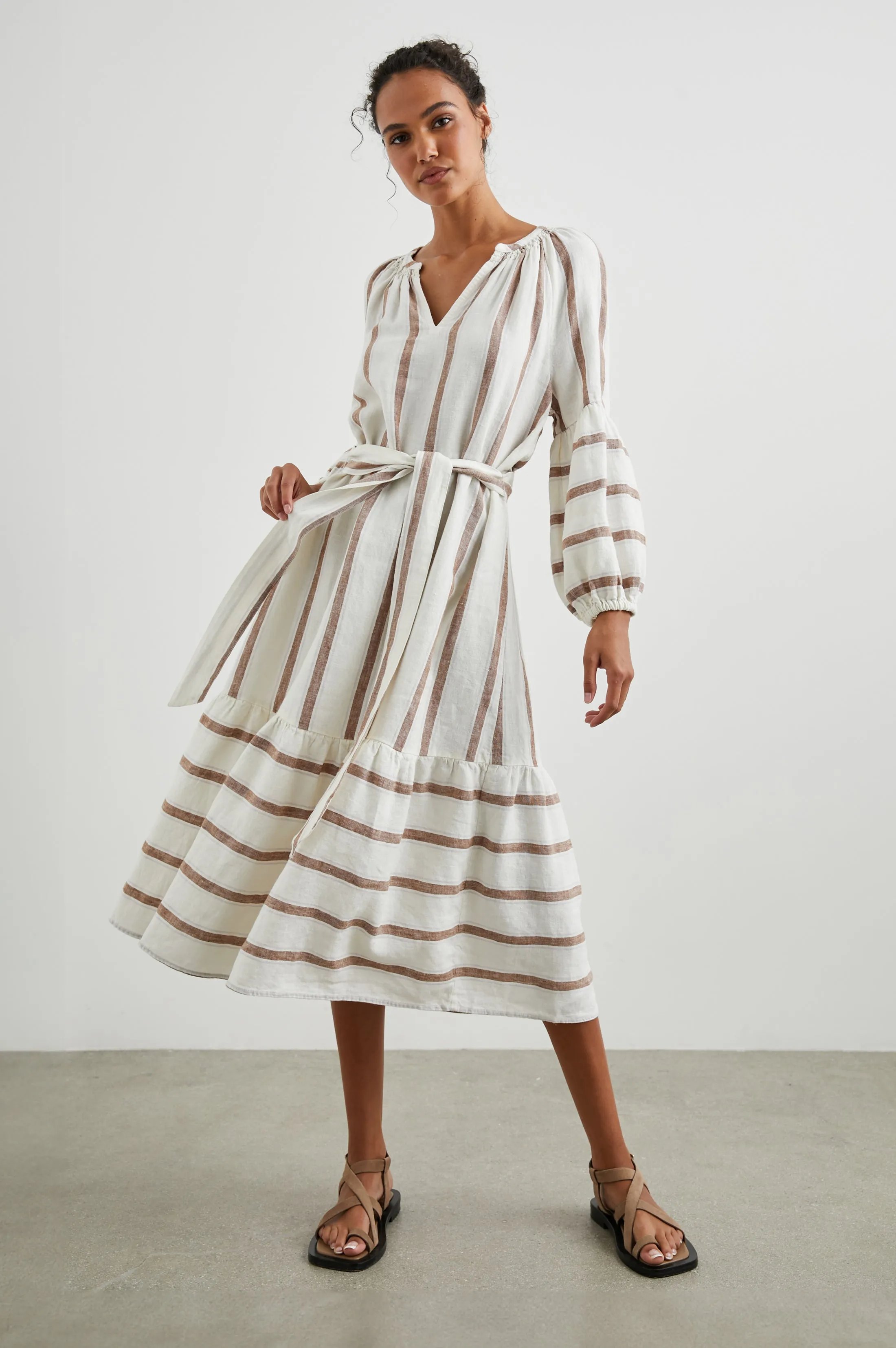 VITTORIA DRESS - COCONUT STRIPE Rails