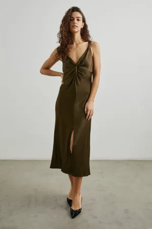VIVIANA DRESS - DARK MOSS Rails