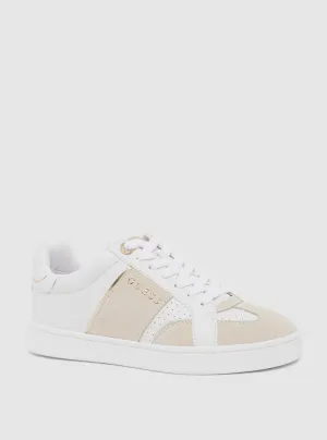 White Beige Jrone Sneakers Guess