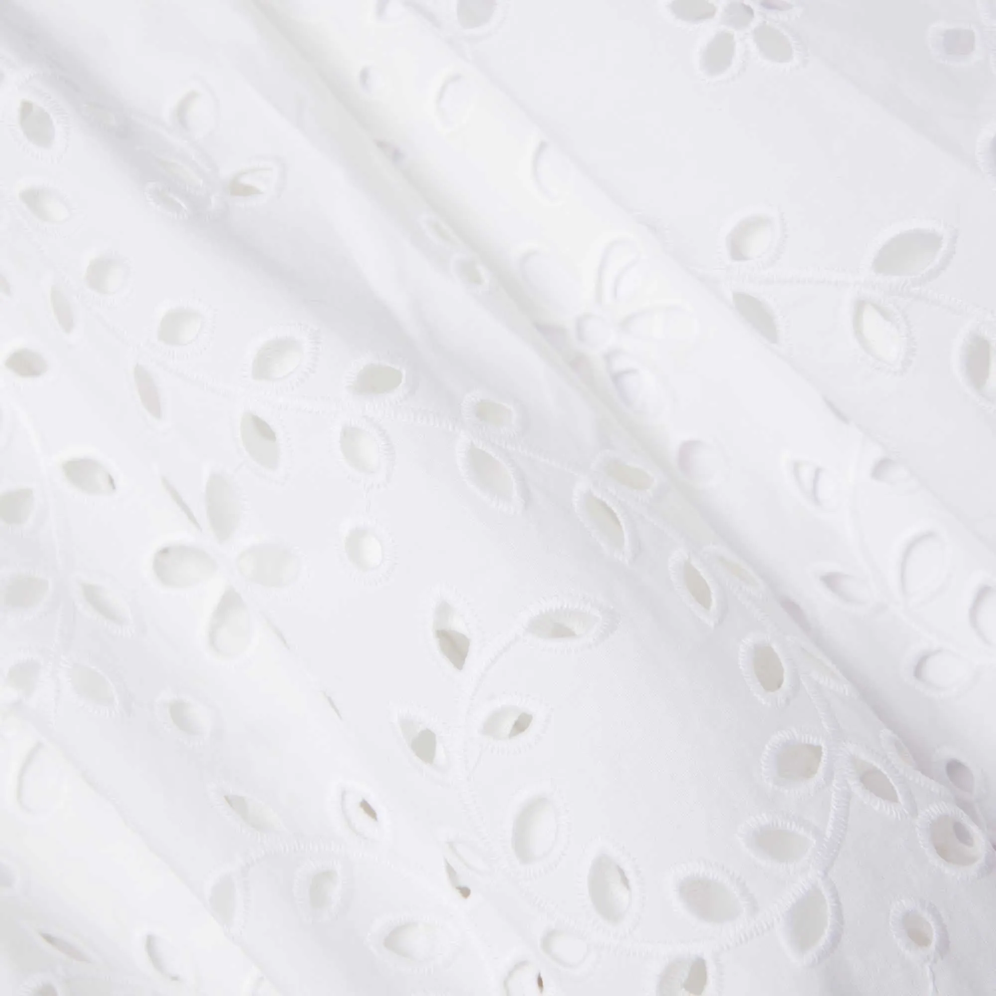 White Cotton Embroidered Midi Skirt Self Portrait
