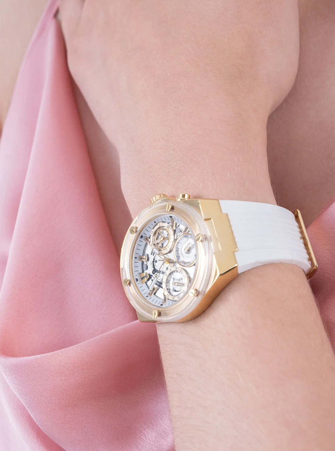 White Gold Athena Watch Guess