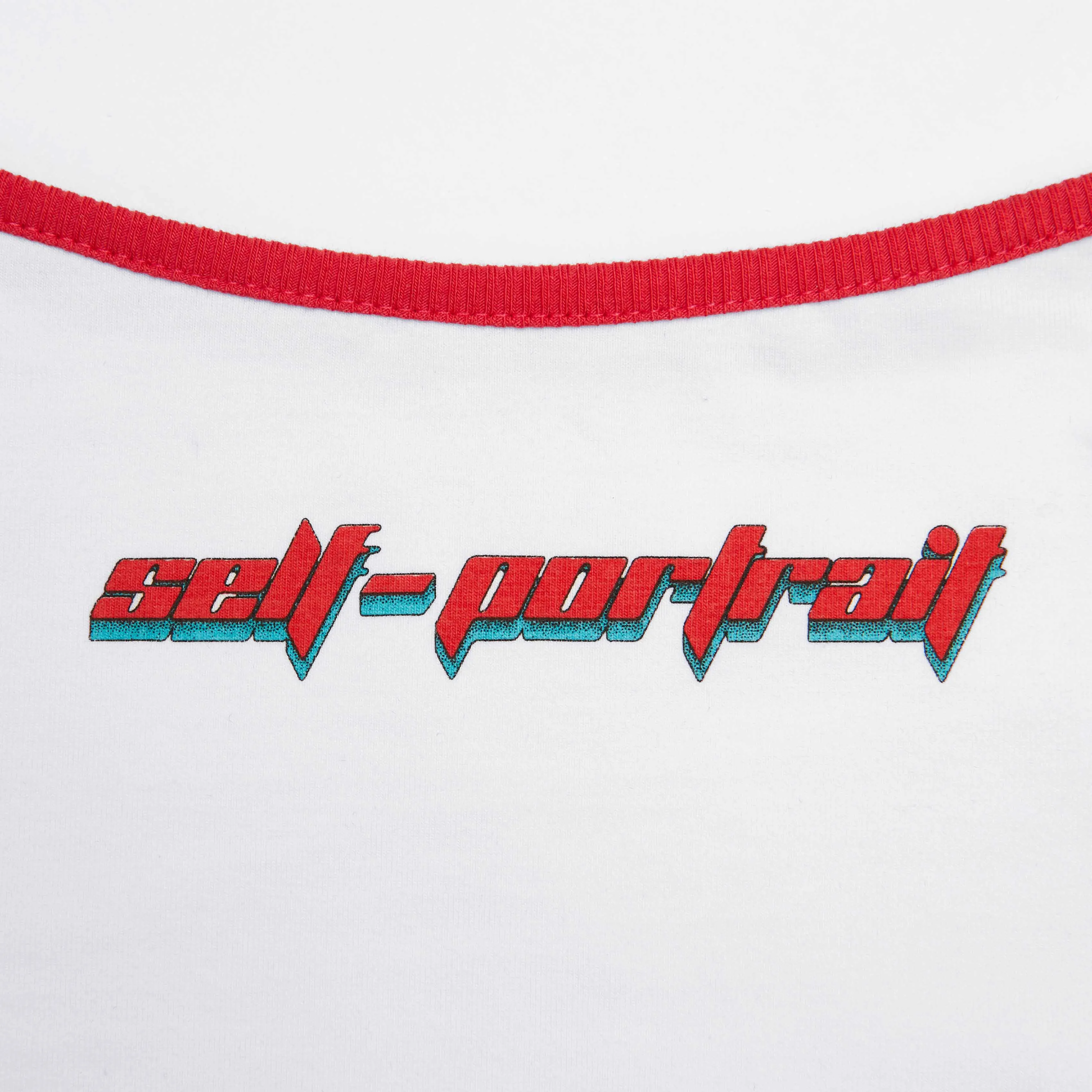 White Vest With Red SP Logo Self Portrait