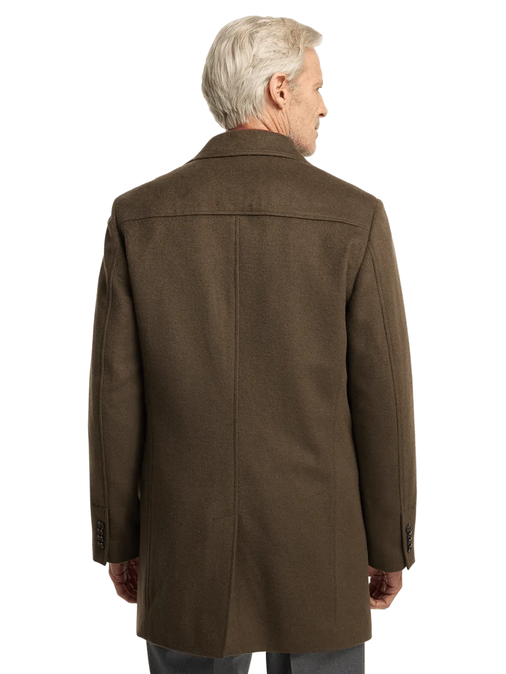 Wool Blend Topcoat - Olive
