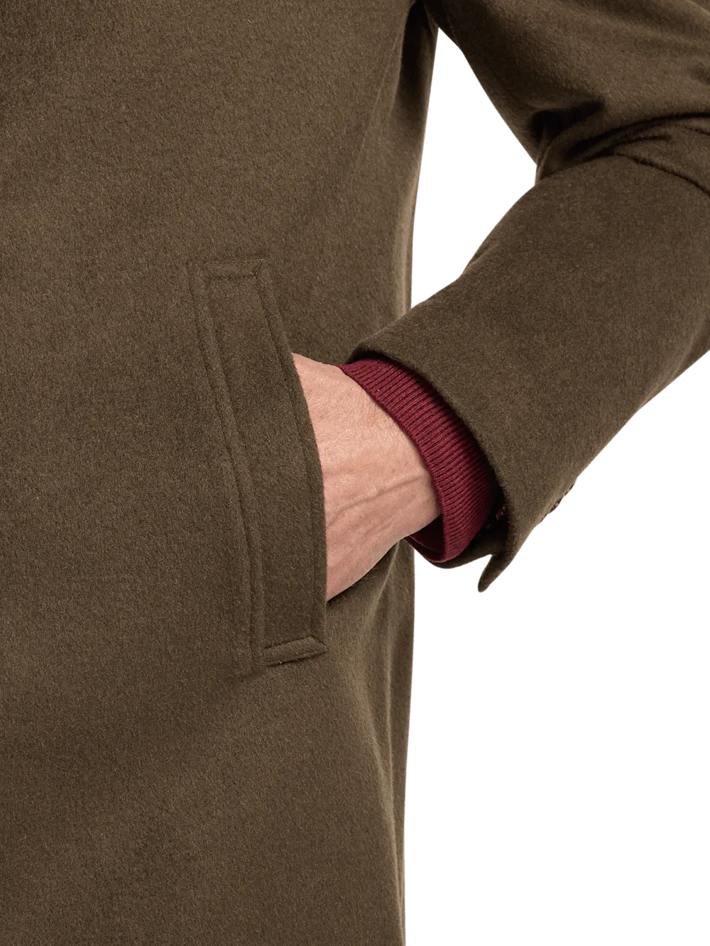 Wool Blend Topcoat - Olive