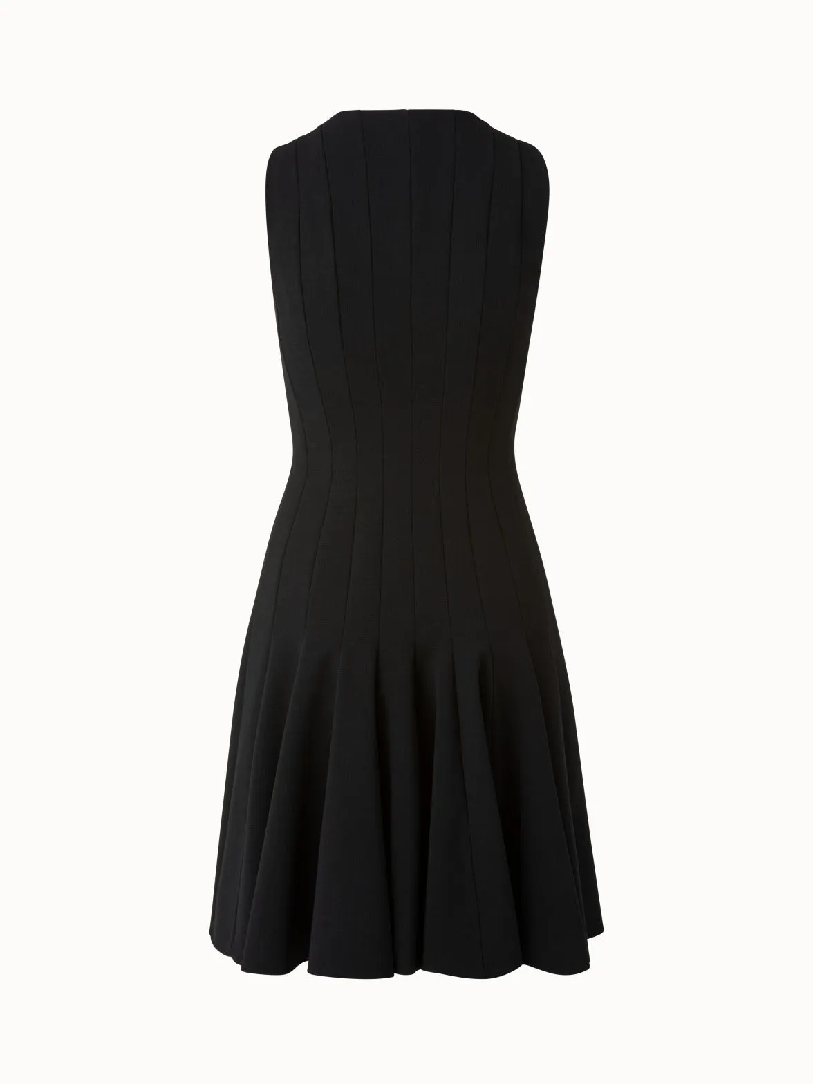 Wool Double-Face Dress with Skaters Pleats 
