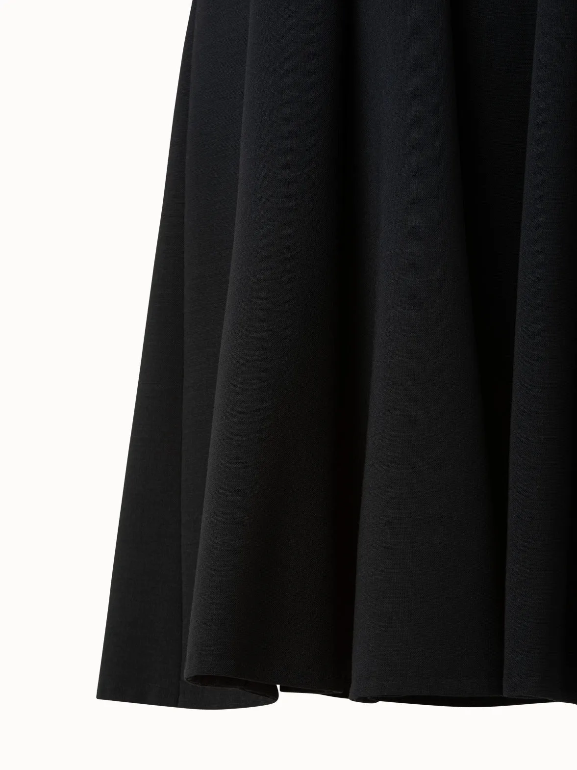 Wool Double-Face Dress with Skaters Pleats 