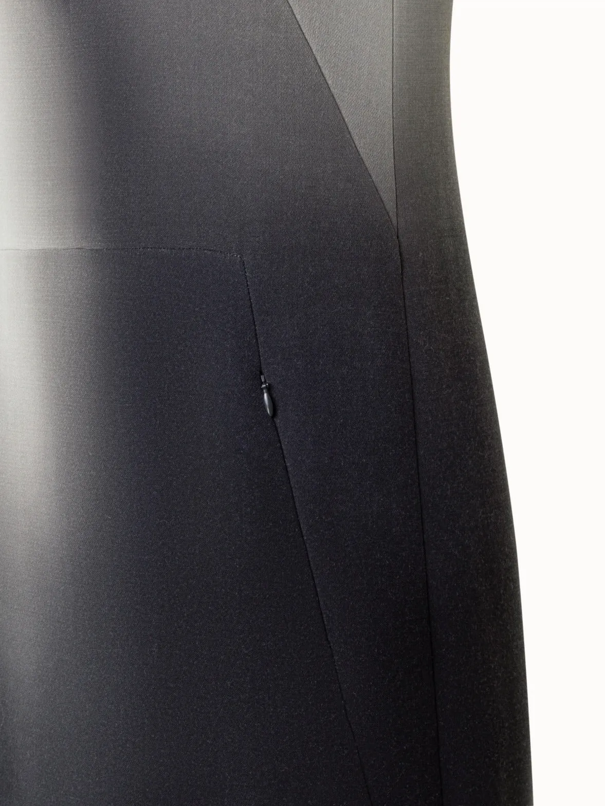 Wool Double-Face Sheath Dress with Shadow Print 
