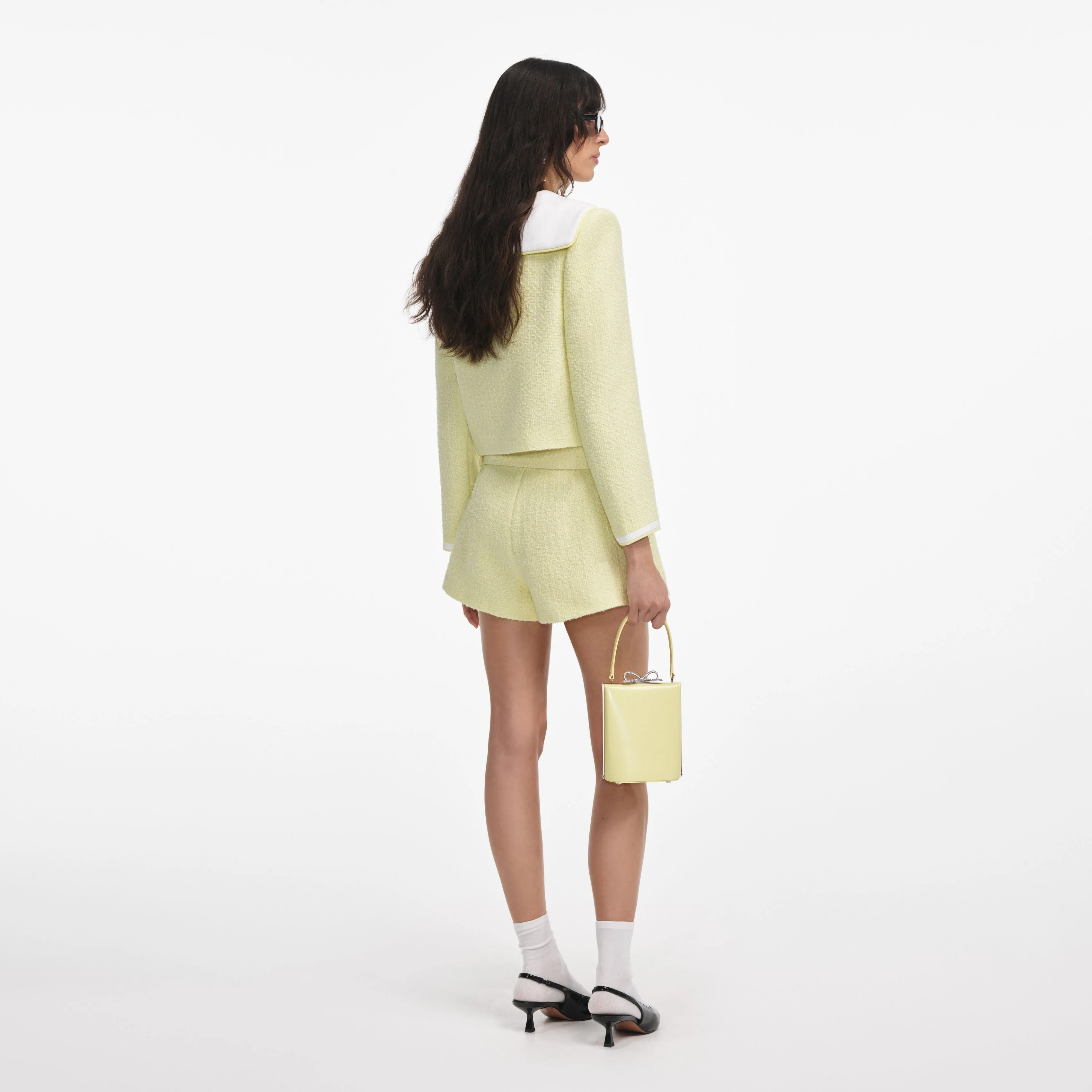 Yellow Boucle Skort Self Portrait
