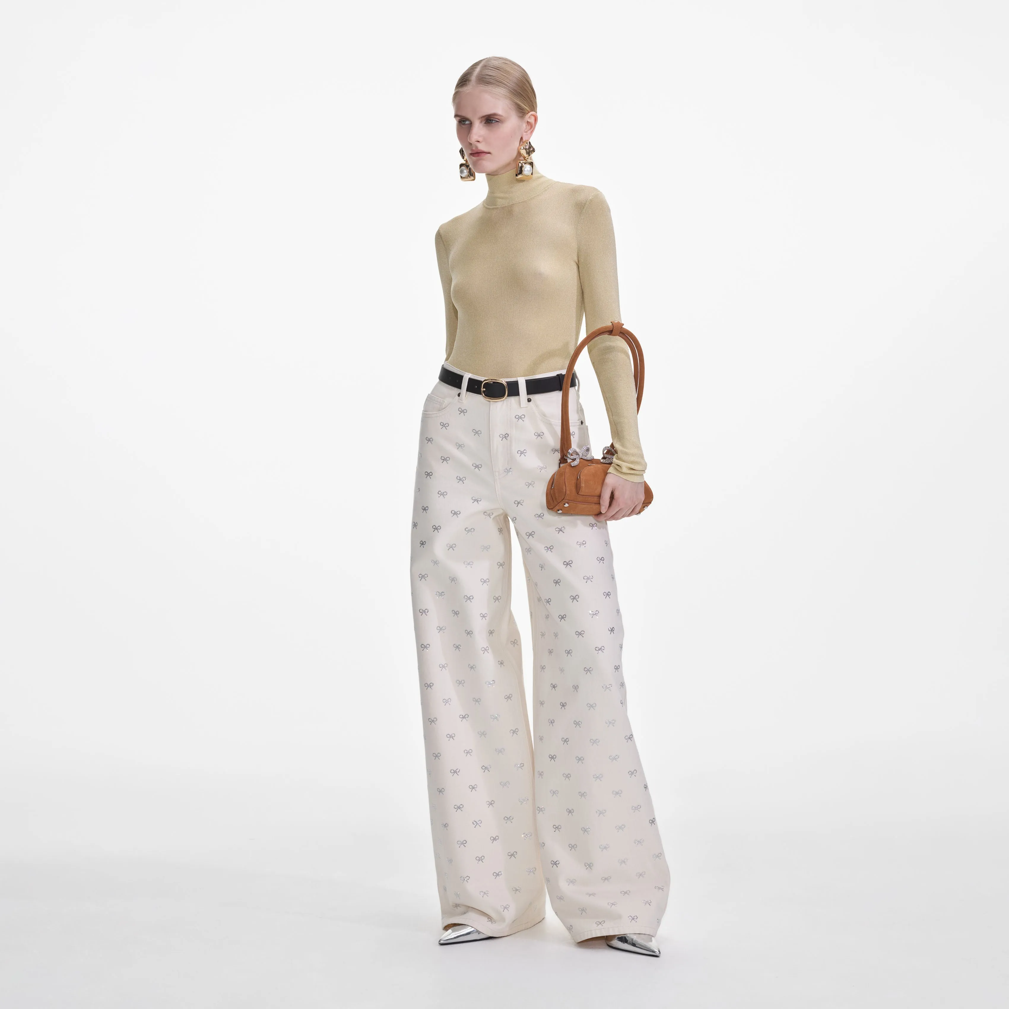 Yellow Viscose Knit Top Self Portrait