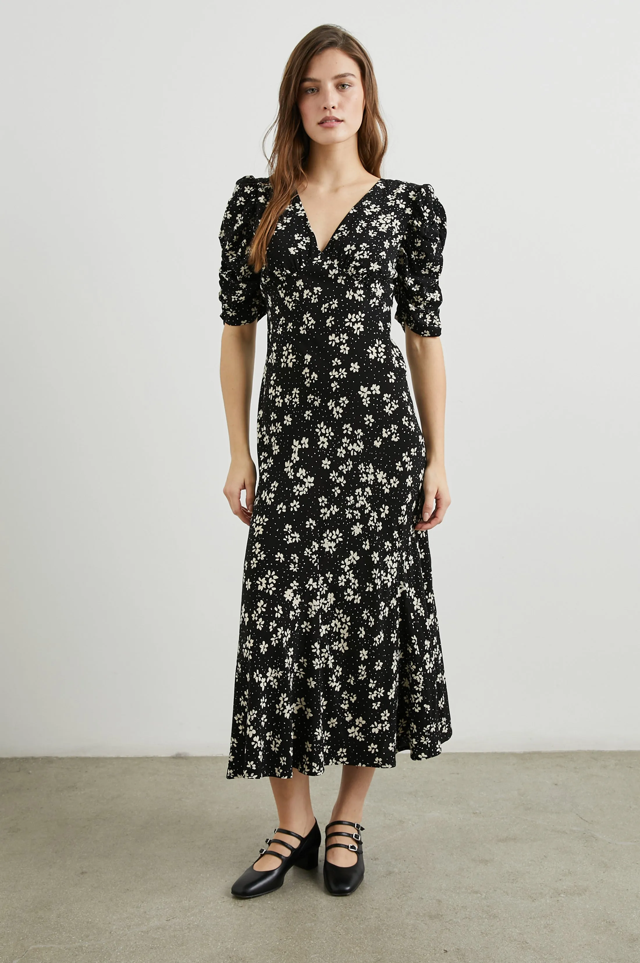 ZARIAH DRESS - NOIR FLORAL Rails